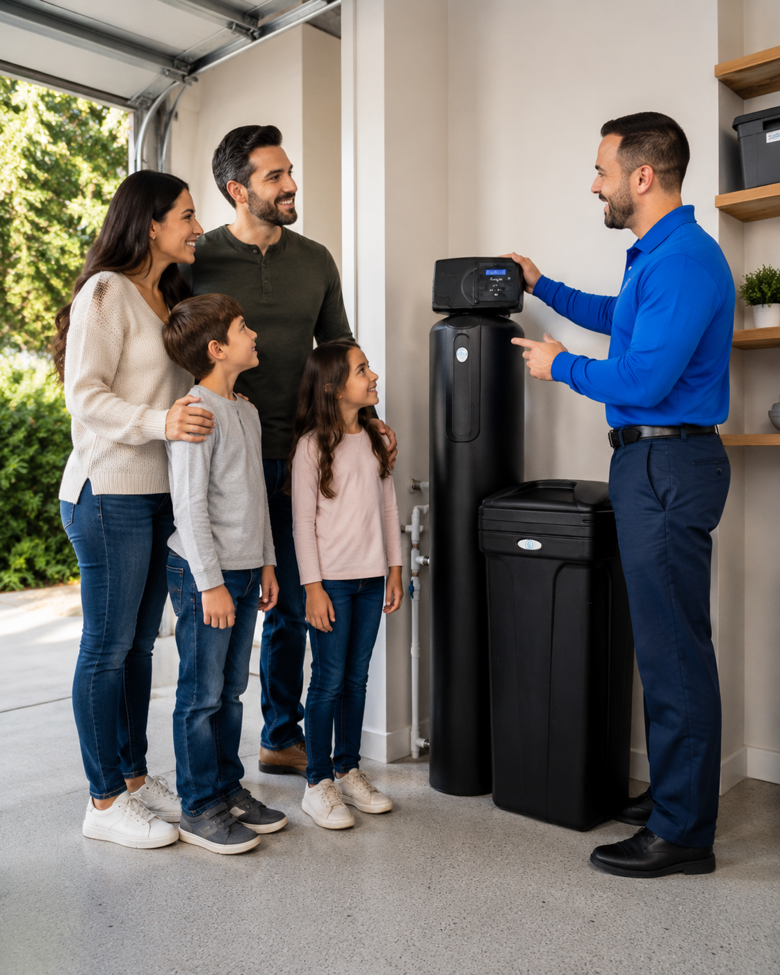 Professional water softener installation